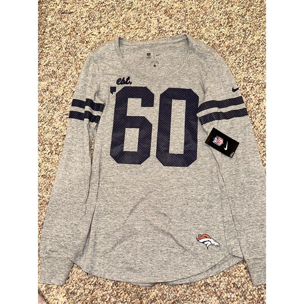 Nike NFL Broncos #60 Long Sleeve‎ Shirt Size Large